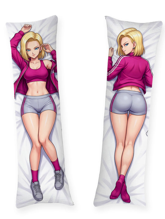 Android 18 magenta Trainings Crop Top Dakimakura