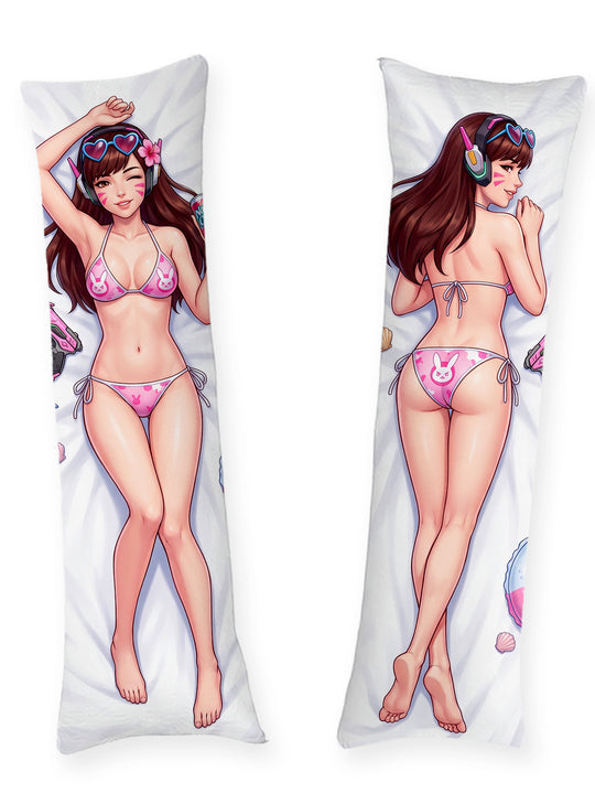 D.Va rosa Bunny Bikini Dakimakura