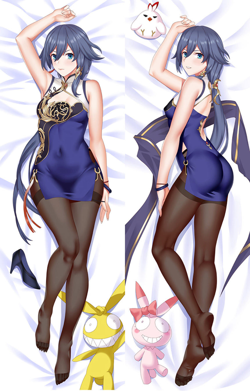 Fu Hua marineblaues Qipao Dakimakura