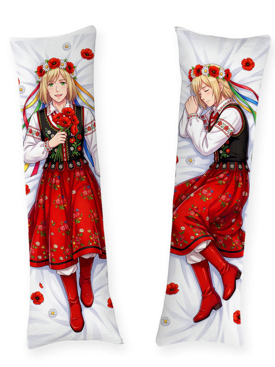 Hetalia Poland Trachtenkostüm mit Blumenkranz Dakimakura