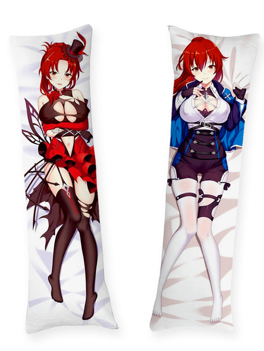 Himeko Murata purpurrotes Kleid und blaue Jacke Dakimakura