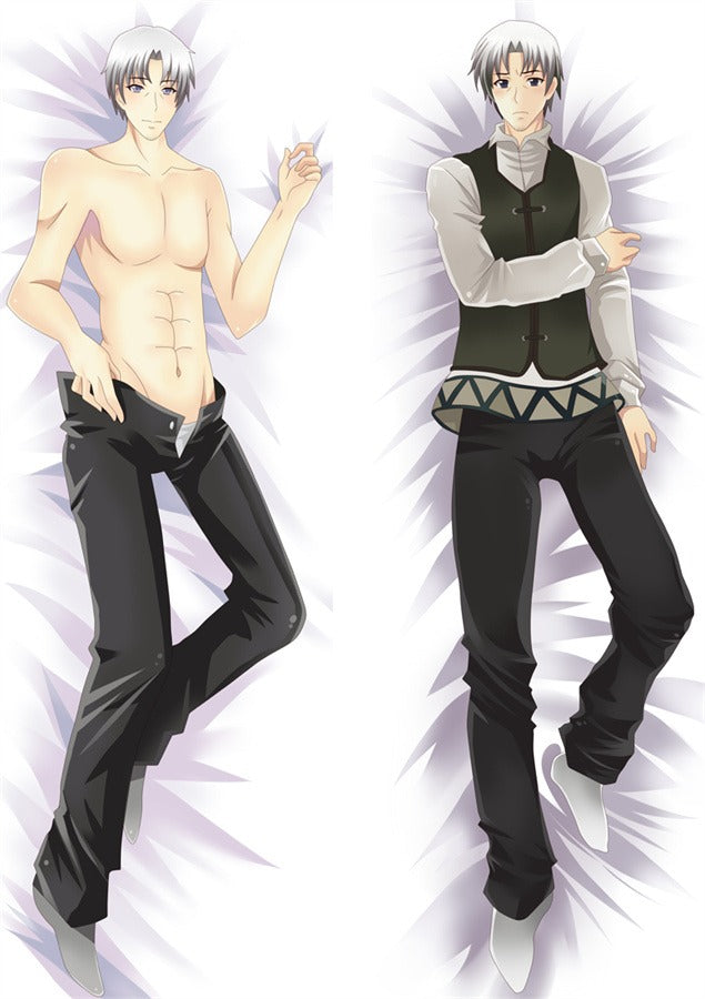 Silberhaariger Gentleman mit Weste Dakimakura