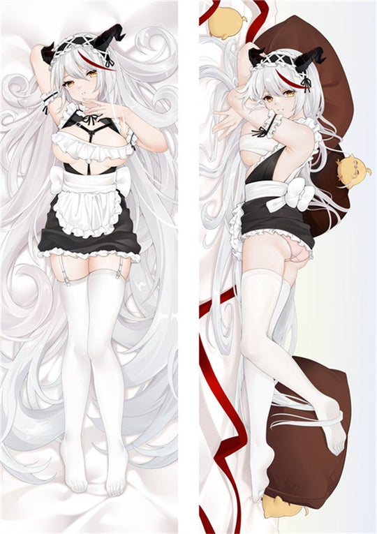 Aegir Dienstmädchen Outfit und weiße Strümpfe Dakimakura