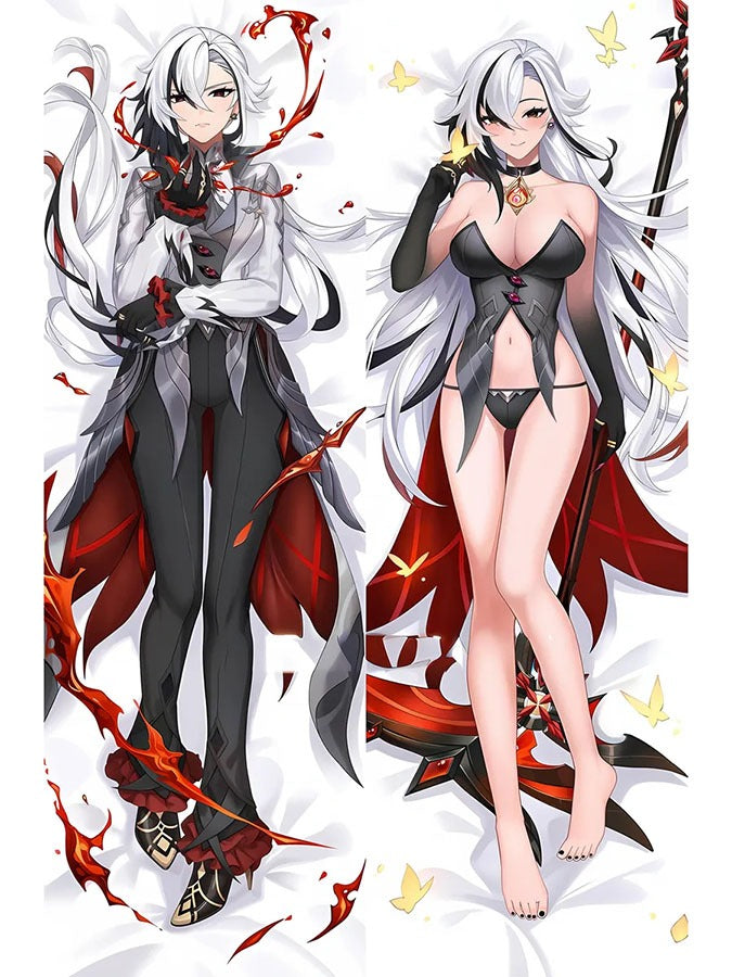 Arlecchino schwarze Lingerie und Schmetterlinge Dakimakura