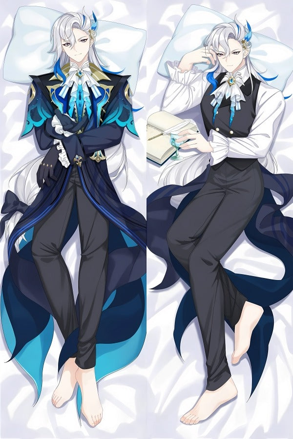 Neuvillette Iudex Mantel und Buch Dakimakura