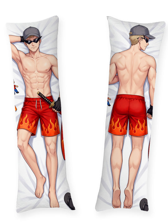 Bro Strider Flammen Badeshorts Dakimakura