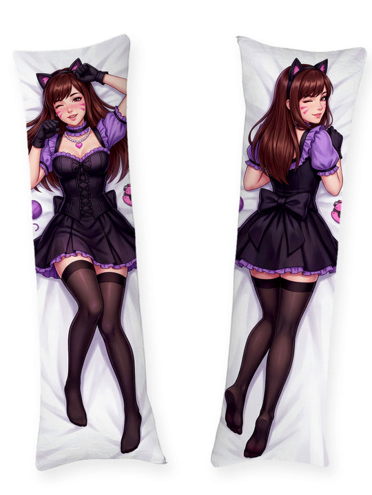 D.Va Black Cat Skin Pin Up Dakimakura