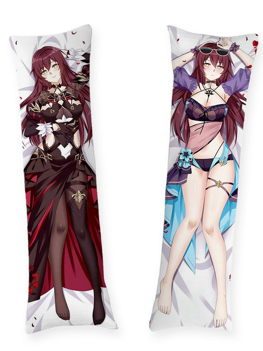 Eden schwarzes Abendkleid und Spitzenbadeanzug Dakimakura