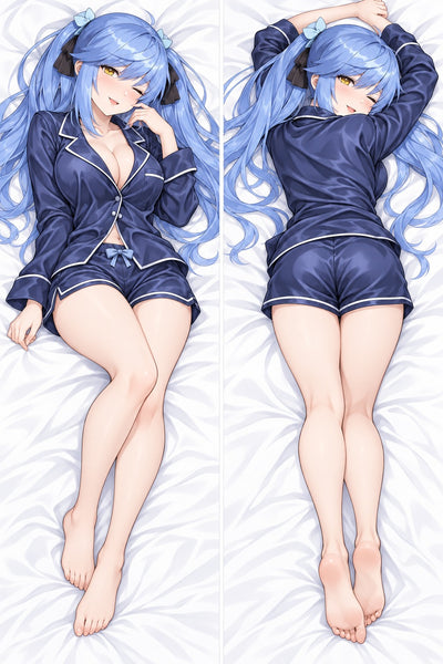 Essex marineblauer Seidenpyjama Dakimakura