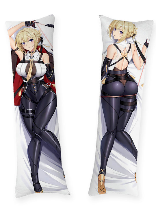Evelyn schwarzes Latex mit Peitsche Dakimakura