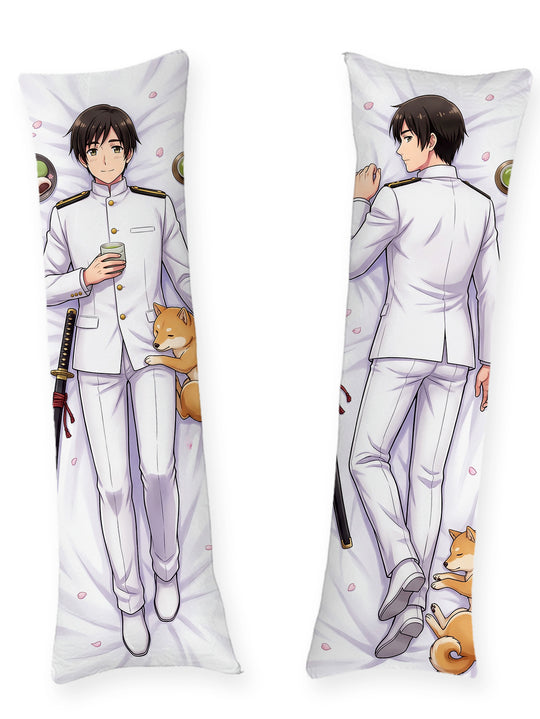 Hetalia Japan weiße Uniform und Pochi Dakimakura