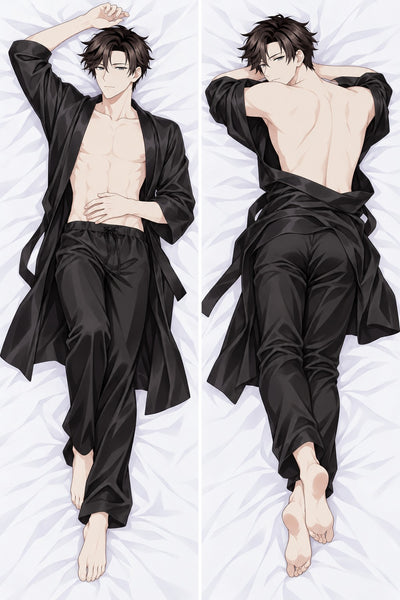 Jumin Han schwarze Seidenrobe Dakimakura