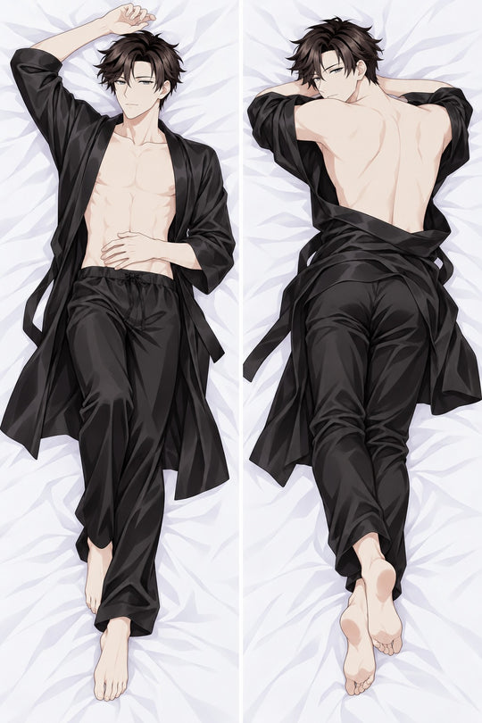 Jumin Han Black Silk Robe Body Pillow