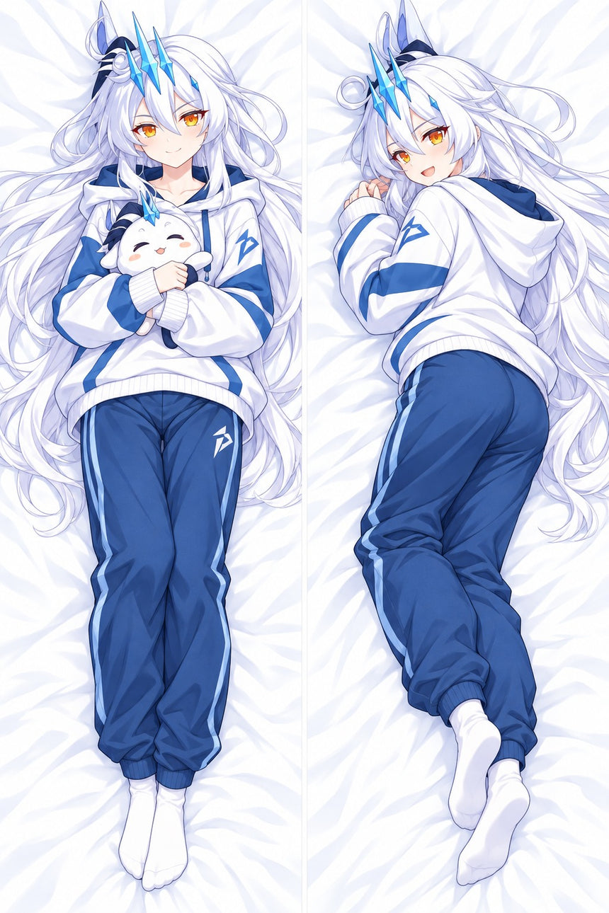 Kiana Kaslana Blue Hoodie Body Pillow
