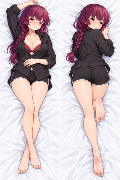 Kikuri Hiroi schwarzes Oversize Shirt Dakimakura