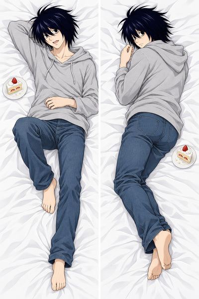 L Lawliet grauer Hoodie Dakimakura