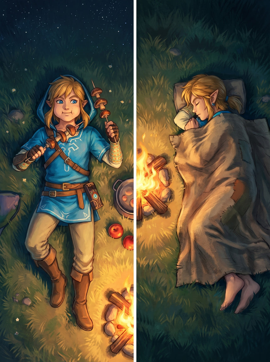 Link Legend of Zelda Lagerfeuer Kochen Dakimakura
