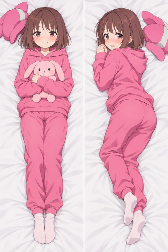 Llenn Pink Hoodie Body Pillow