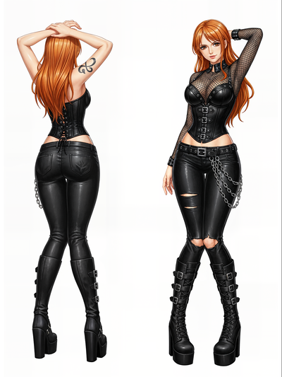 Nami Gothic Leather Body Pillow