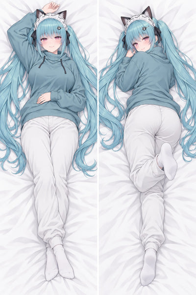 Privaty Teal Hoodie Body Pillow