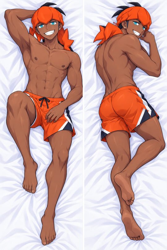 Raihan Orange Swim Shorts Body Pillow