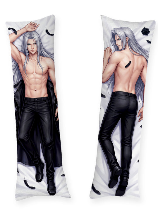 Sephiroth oberkörperfrei schwarze Federn Dakimakura