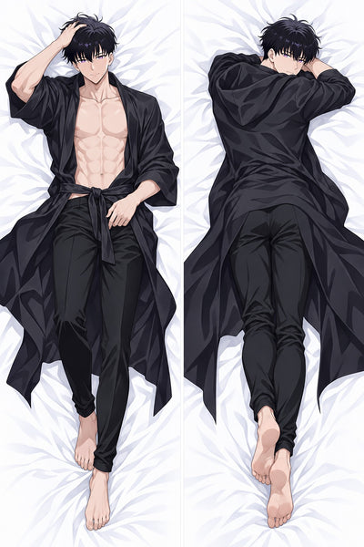 Sung Jinwoo schwarze Seidenrobe Dakimakura